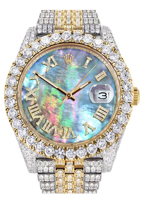 rolex with diamond face.